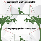 2-Person Trekking Pole Tent for Backpacking - Ultralight A-Frame Backpacking Tent, Two Person Waterproof Hiking Tent for Camping, Lightweight Camping Tent for Scouts, Trekker (No Poles)