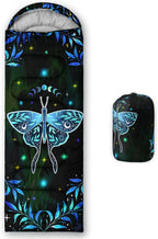 AILONEN Kawaii Panda Sleeping Bags,Lightweight & Waterproof,3 Season Warm & Cool Weather,Dreamy Purple Flower Animal Themed Sleeping Bags for Boys,Girls,Kids,Adults Travelling,Outdoors