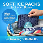 Everlasting Ice Reusable Ice Packs for Lunch Boxes & Coolers (4 Pack) Flexible, Long-Lasting, BPA Free, Versatile Lunch Box Ice Packs for Insulated Bags, Picnic, Travel, and More