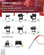 2 PCs of AC Hot Rod/Grill Igniter Replacement, Compatible for Traeger, Pit Boss, Camp Chef, Z Grills Pellet Grill Models