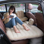 Camping Air Mattress, SUV Inflatable Mattress, Car Inflatable Bed 130x70cm, Flocking Pressure-Resistant PVC Mattress, Self-Driving Camping Sleeping Equipment (Two)