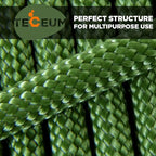 TECEUM 5/32" Paracord Rope 1000 – 1000ft / 200ft / 100ft / 50ft – Tactical Parachute Cord 4mm – 45+ Colors – Nylon String for Survival & Camping Gear – Stripe Cord for Survival – Utility Rope