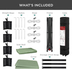Best Choice Products 10x10ft Pop Up Canopy Tent with Sidewall, 1 Person 1 Minute Set Up, Carry Case, 4 Weight Bags - Sage Green