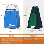 Leader Accessories Pop Up Shower Tent Dressing Changing Room Privacy Portable Camping Shelters 4' x 4' x 78" H Extra-Large Space