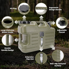 6.6 Gallon Camping Water Jug,Camping Water Container with Spigot,BPA Free, Large Capacity Water Tank,Leak-Proof Emergency Water Storage Containers for Outdoor Camping, Hiking, Picnic