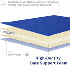 MAXYOYO Japanese Floor Mattress Futon Mattress, Thicken Sleeping Pad Foldable Roll Up Floor Futon for Adults Tatami Mat Dormitory Bed Lounger, Royal Blue, Queen Size