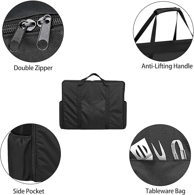 Carrying Bag for Blackstone 2246 2250 2363 2364 Adventure Ready/Otg 20" x 14" Propane Camping Griddle with Side Burner, Outdoor Heavy Duty Portable Carrying Case
