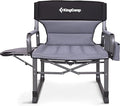 KingCamp XXL Heavy Duty Camping Directors Chair 550lbs Capacity, Extra Wide Oversized Camp Chairs with Side Table & Cooler Bag, Compact Padded Folding Chair for Big and Tall Outdoor Sports Picnic Lawn