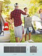 AFERIY 100W ETFE Portable Solar Panel, 23% Conversion Efficiency, with Foldable Adjust Kickstand, IP65 Waterproof Solar Panels for Camping, RV, Home Use