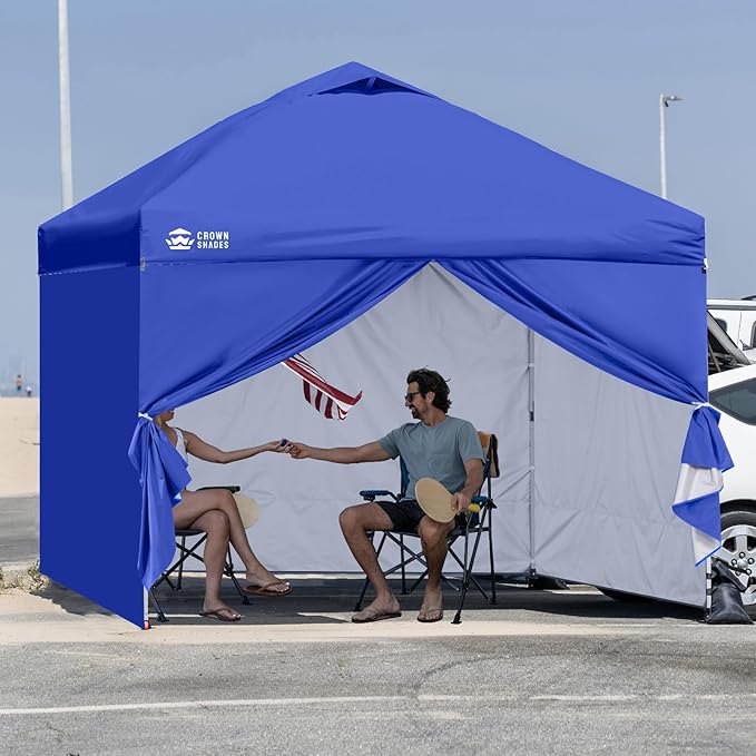 CROWN SHADES 10x10 Canopy Sidewalls (4pck) - Walls 10x10, Sidewalls for Canopy - Tent Accessories, Blue