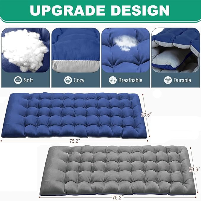 LILYPELLE Folding Outside Chaise Lounge Chair with Mattress, 5 Position Adjustable Patio Folding Lounge Chair Reclining Chairs Perfect for Sunbathing, Camping, Pool, Beach, Patio