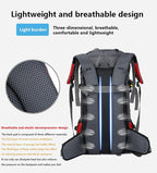 Bseash 60L Waterproof Hiking Camping Backpack with Rain Cover, Large Outdoor Sport Travel Daypack Rucksack for Climbing