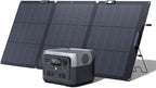 EF ECOFLOW River 2 Max Solar Generator 512Wh Long-Life LiFePO4 Portable Power Station& 160W Solar Panel for Home Backup Power, Camping & RVs 100% Charged in 60m with 3000+ Cycles & Up to 1000W Output