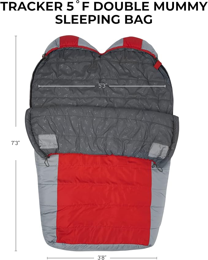 Teton 20F and 5F Degree Sleeping Bag; Lightweight, Warm Weather Mummy Sleeping Bags for Adults and Kids, Camping, Backpacking, Hiking