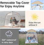 All Weather Proof Pod Sports Tent,Outdoor Weather Tent Sports Pod Pop Up Shelter with Sealed Floor,2-4 Person Clear Tent for Sport Event,Camping,Fishing 8 Sizes & Multicolor