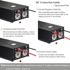 WZRELB 4000W 24V Pure Sine Wave Inverter, 24V DC to 120V/240V Split Phase Power Inverter, 8KW Surge, 5 AC Outlets, AC Hardwire Terminal, High Efficiency up to 91.6%, Wireless Remote