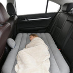 Car Air Mattress, Inflatable SUV Truck Camping Mattress for Back Seat, Thickened Travel Car Bed Sleeping Pad with Inflatable Pier Air Pump 2 Pillows (Grey)