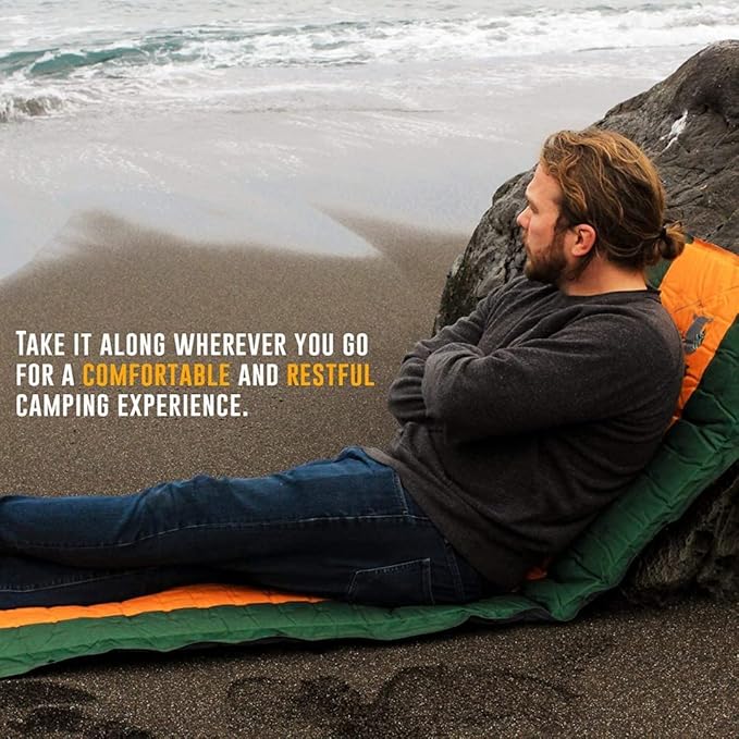 Camping Sleeping Pads and Camping Pillow Set - Ultralight Sleeping Pad for Camping, Backpacking Pad and Hiking Sleeping Pad- Ultralight and Packable Floor Sleeping Mat and Pillow Set