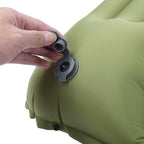 Camping Sleeping Pad Mat | 40D Nylon Fabric & TPU Laminate | Inflatable Cushion Mattress for Tent/Hiking/Travel | 2 - Way Valve, 700g Lightweight (Green)