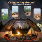 4 Inch Thick Camping Sleeping Pad with Internal Straps - R Value 4.0 for 4 Seasons, Lightweight Sleeping Mat for Hiking, Backpacking, Travel