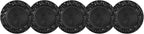 DYRABREST 150 Pcs 13 Inch Charger Plates, Bulk PP Wedding Chargers with Floral Reef Design Decorative Round Ruffled Rim Dinner Plates for Wedding Party Event Table Setting Decoration