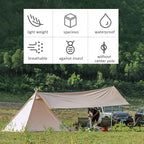 WINTENT Waterproof Cotton Canvas Teepee Tent with Stove Hole for 2-3 Persons
