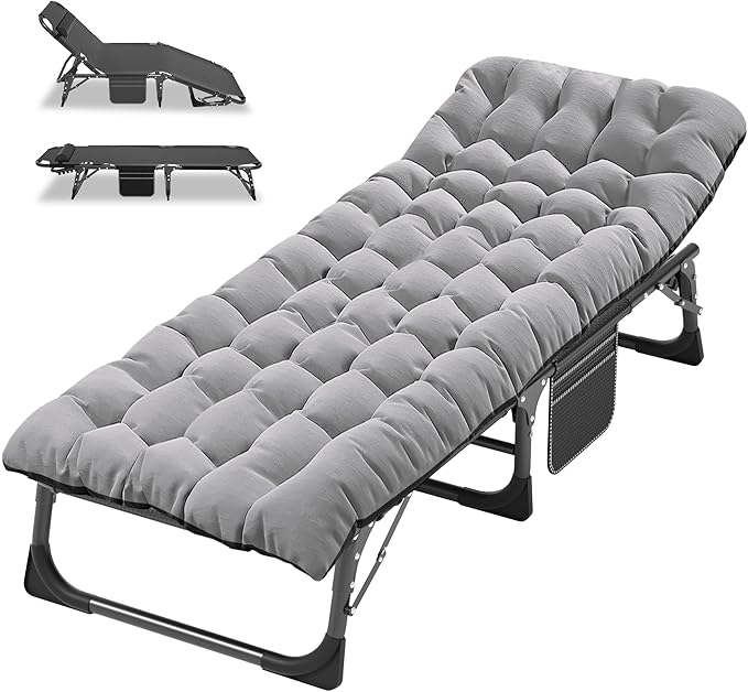 ABORON Camping Cot for Adult 28" Extra Wide, Heavy-Duty 1200D Oxford Cot for Sleeping, Portable Folding Camp Bed with Mat & Carry Bag