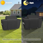 QuliMetal Grill Cover for Traeger Woodridge Pro & Elite - 600D Heavy Duty Waterproof TFB97JLH TFC97XLH BBQ Grill Cover for Traeger Grills BAC776 Full-Length All Weather Grill Cover Accessory
