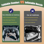 Non Inflatable Car Mattress for SUVs, Car Camping Mattress, Upgraded Foldable Trunk Sleeping Pad with Storage Bag, Portable Design for Camping, Travel & Beach