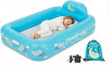 Inflatable Toddler Travel Bed with Electric Pump – Portable Toddler Bed & Toddler Air Mattress for Kids 2-7, Blow Up Bed for Camping, Travel & Sleepovers with Safety Bumpers