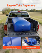 VEVOR Water Storage Bladder 264.2 Gallon Large Capacity Water Bag, Portable & Collapsible Soft Waters Container, Leakproof & Tear-Resistant PVC Emergency Waters Storage Tank for RV Truck & Outdoor Use