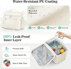 DALINDA Lunch Bag Cooler Bag Lunch Box for Women Men, Insulated Leak Proof LunchBox Lightweight for Picnic,Grocery,Beach,Camping,Travel,Work,Light Beige Cream