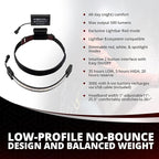 | LED Headlamp, 300 to 500 Lumens, Spot Light Mode and Red Light Modes Available On Select Models - Perfect for Camping Running Biking Fishing Construction