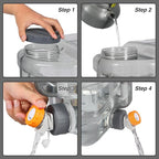 RedSwing 4 Gallon BPA Free Water Container, Portable Water Storage Tank with Spigot for Outdoor Camping Travel Hiking, PC Food Grade Thickened Bucket, Grey 15L