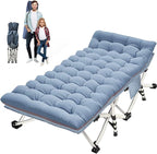 XXL Camping Cot with Comfortable Mattress Caping cots for Adults 32 Inches Wide Oversize Cots for Sleeping Camping Bed Folding Cot Heavy Duty with Carry Bag Outdoor Indoor