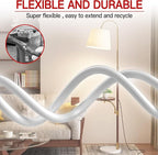 16/3 White Extension Cord 20 FT, Indoor Extension Cord Flexible & Durable, 3 Prong Power Cable, Suitable for Home and Office, 13 Amp 1625 Watt 125VAC 16AWG, ETL Listed
