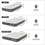 Naturehike Pillow Top Plush Compact King Air Mattress with Rechargeable Built-in Pump, 992 LBS Support, Blow Up Bed with Annular Air Column Structure, Inflatable Airbed for Home, Camping, Guests