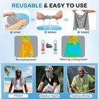 Cooling Hoodie Towel: Cooling Towels for Neck and Face Sun Protection Instant Cool for Hot Weather Hiking Camping Running Golf Gardening Fishing Music Festivals Theme Parks Beach - 3 Packs