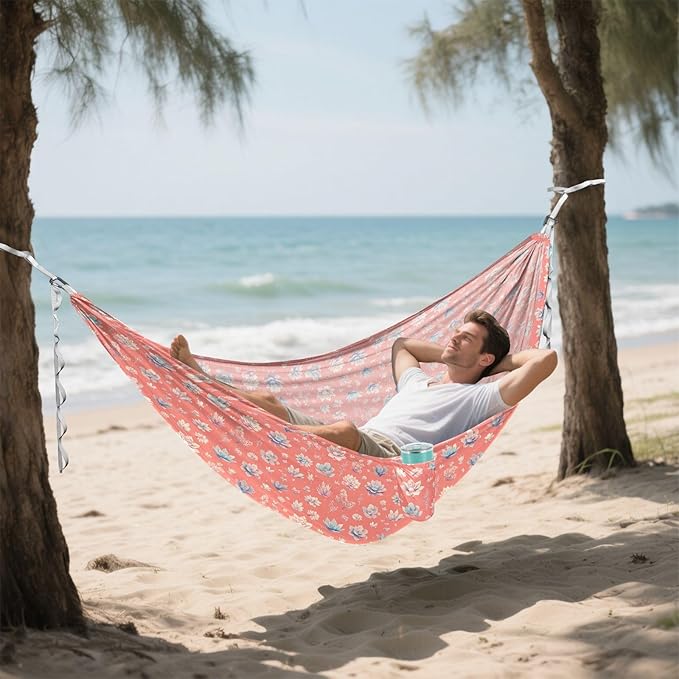 Cute Succulents Hammocks for Camping with Hanging Rope Portable Hammock for Camping Travel Accessories