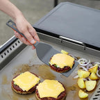 onlyfire 4PCS Non Stick Griddle Kits for Blackstone Grilling Utensil Set Barbecue Accessories Tool for Outdoor Camp Chef and Cooking Including Grill BBQ Spatulas, Griddle Scoop, Barbecue Tong