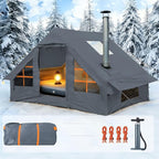 Inflatable Tents for Camping - Easy Blow Up Glamping Tent with Hand Pump, Waterproof PVC Air Inflatable Tent House for Family Weekend Camping
