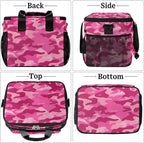 Leakproof Reusable Insulated Cooler Lunch Bag Pink Camouflage Camo Picnic Lunch Box for Women Men Cooler Tote Office Work Camping Beach 24 Can 15L