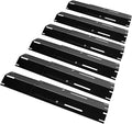 Unicook Adjustable Grill Burner Covers for Gas Grill, Porcelain Steel Heat Plate Shields, BBQ Heat Tents, Heavy Duty Flame Tamer, Barbecue Replacement Parts, Extends from 11.75" up to 21" L, 6 Pack