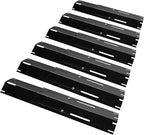 Unicook Adjustable Grill Burner Covers for Gas Grill, Porcelain Steel Heat Plate Shields, BBQ Heat Tents, Heavy Duty Flame Tamer, Barbecue Replacement Parts, Extends from 11.75" up to 21" L, 6 Pack