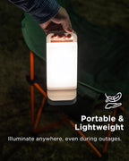 Solar Camping Lantern, Rechargeable Battery Powered Camping Light 6000mAh Up to 80HRS Lasting, Dimmable Night Lamp, Survival gear for Emergency, Power Outages, Outdoor, Indoor