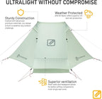 Featherstone Backbone 1 Person Ultralight Tent for Backpacking & El Cordion Closed Cell Foam Sleeping Pad Bundle