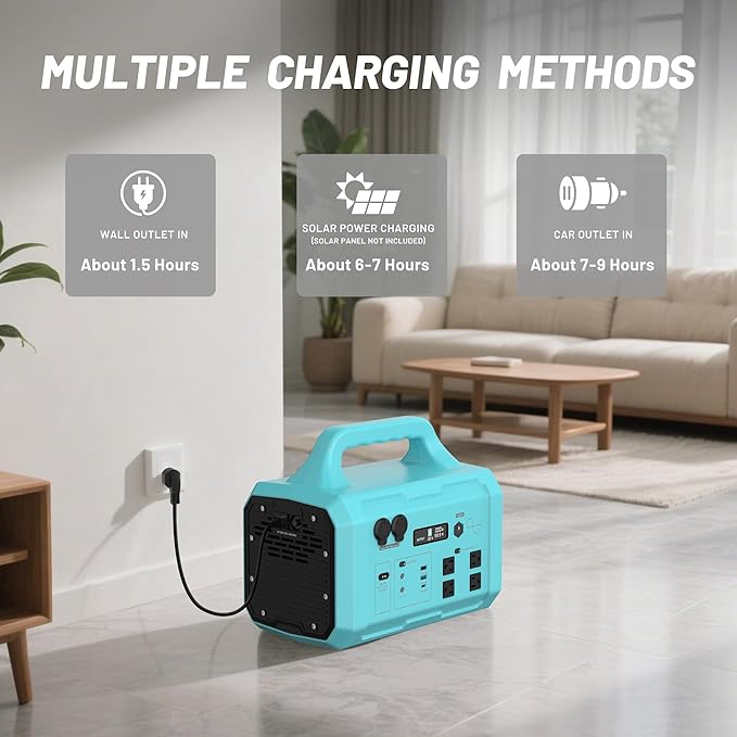 Portable Power Station 1800W GB-1800, 1024Wh Solar Generator LiFePO4 Battery with 120V AC Outlet, Fast Charging, Electric Generator for RV Camping Outdoor Home Emergency Backup (Solar Panel Optional)