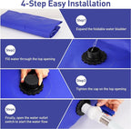 1000L/264gal Foldable Water Bladder Storage Container - Large Capacity Soft Water Bag for Drought Resistance, Fire Prevention, and Emergency Water