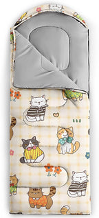 Kids Sleeping Bag for Boys Girls,Basketball Print-Lightweight Warm Portable Outdoor Indoor-Waterproof Cold Weather Resistant Sleeping Bag for Camping Hiking