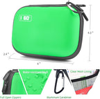 I GO 85 Pieces Hard Shell Mini Compact First Aid Kit, Small Personal Emergency Survival Kit for Travel Hiking Camping Backpacking Hunting Marine Car